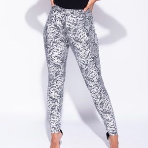 Snake Print High Waisted Jeggings